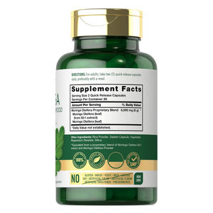 Suppléments nutritionnels en poudre d'extrait de feuille de <span class=keywords><strong>Moringa</strong></span> pour adultes Capsules biologiques de <span class=keywords><strong>Moringa</strong></span> <span class=keywords><strong>oleifera</strong></span> de marque privée - Product Image 2