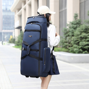 Unisex Water repellent Large capacity folding travel bag <b>backpack</b> <b>wheel</b> bag and boarding luggage golf club bag - Product Image 5