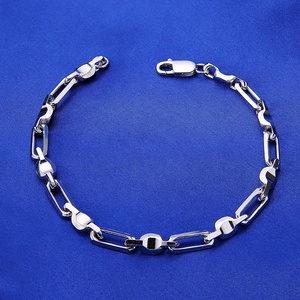 Custom Size <strong>Solid</strong> 925 Sterling <strong>Silver</strong> Fashion Jewelry Cuban Curb Chain <strong>Bracelet</strong> and Necklace 3mm 4mm 5mm 6mm - Product Image 6
