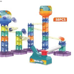 Juego de carreras de mármol, juguetes educativos para niños, creativos, Diy, pista de laberinto, Rodante, montaje Diy, juguetes de ladrillo, juegos de bloques de construcción - Product Image 2