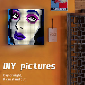 1 + <span class=keywords><strong>3</strong></span>像素屏幕马赛克蓝牙复古DIY发光二极管显示屏，具有创意动画和时钟功能跨界产品 - Product Image 2