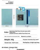 Porte-passeport multifonctionnel en cuir PU épaissi, plusieurs emplacements pour cartes, porte-passeport pour les voyages, vente en gros