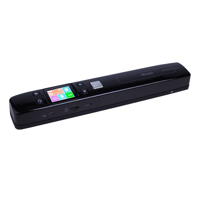Hot 1050DPI / 600DPI / 300DPI / PDF / JPG / TF Supported LED Display Double Roller Mobile Document Portable Handheld Scanner