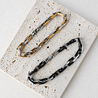 Bracelet chaîne à maillons en acier inoxydable pour hommes, 22 cm, 7 mm, chaîne à maillons tendance, maillons ouverts, plaqué or, vente en gros