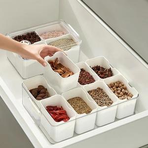 صينية تقديم مقسمة جديدة مع غطاء منظم تخزين الطعام البلاستيكي لصندوق تقديم خالٍ من BPA - Product Image 1