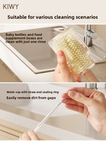 Brosse de nettoyage pour biberons Babytop OEM, portable, détachable, pour tétines, de la naissance à 3 ans, ensemble d'outils