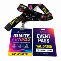 Exquisito Porta Identificaciones de Doble Cara, Tarjeta de Identificación Personalizada de Plástico para Ferias Comerciales y Eventos