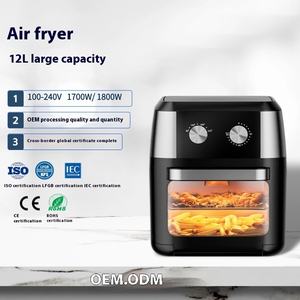 Factory <span class=keywords><strong>Outlet</strong></span> 12L Gran capacidad 360 ° Rotación Climatizada Ventana visual Freidora de aire eléctrica <span class=keywords><strong>Horno</strong></span> Pantalla táctil digital Gas para - Product Image 3