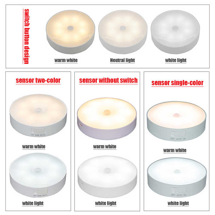 USB Charging Wireless Led Motion Sensor Wireless ultra Night Light ...