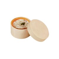 Moule à pâtisserie rond en bois écologique, résistant au four, pliable, boîte à gâteau jetable avec couvercle à clipser, emballage alimentaire biodégradable pour boulangerie