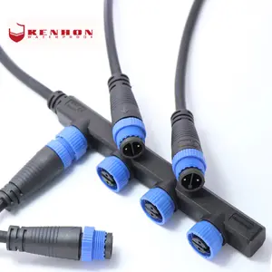 Conector de Cable para exteriores, conector tipo F impermeable, IP67, IP68, 2, 3, 4, 5 vías, M15, personalizado de fábrica