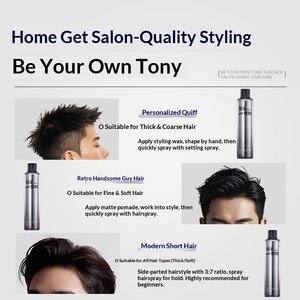 Lodeshi Top Head <span class=keywords><strong>Spray</strong></span> Coiffant Volumisant pour Hommes, Fixation Forte Longue Durée, Sans Odeur, Spécial Salon - Product Image 3