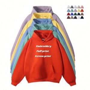 Sudaderas con Capucha para Hombre con Estampado Puff, Sudaderas Gruesas de Alta Calidad, Sudaderas Unisex con Diseño de Marca Personalizado, Sudaderas Esenciales - Product Image 1