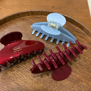 Pince à cheveux personnalisée avec logo en lettres dorées, de haute qualité, style français simple, couleur unie, en acétate de cellulose, fabricant - Product Image 2