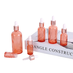 Botellas de Vidrio de Alta Calidad para Aceites Esenciales Cosméticos de 30 ml, Color Oro Rosa, con Gotero, para Suero para el Cuidado de la Piel, Profesional - Product Image 1