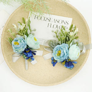 Accessori sposa sposa spilla fiore artificiale corpetto damigella d'onore Boutonniere sposa sposo corsetti - Product Image 2