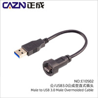 CAZN – câble de raccordement étanche IP67 Type C Type C 3.1 Micro USB pour montage extérieur, rallonge circulaire mâle/femelle