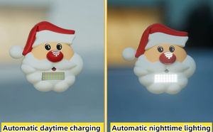 Lumières solaires romantiques du père noël d'intérieur/extérieur avec ventouse nouvelles lumières de fenêtre décoratives de jardin lumières de Simulation solaires - Product Image 2