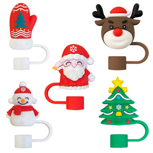 Ensemble de bâtonnets à mélanger pour boissons de Noël, 5 motifs (Père Noël, renne, sapin, gant), en PVC, pour <span class=keywords><strong>café</strong></span>, chocolat, fêtes, vente en gros - Product Image 5