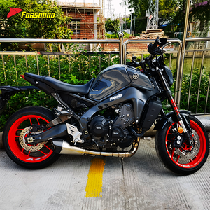 Sistema de Escape Completo para Yamaha MT-09 con Sensor de Oxígeno Plateado SS Silenciador de Carreras Slip-On ODM&OEM Titanio Carbono 2013-2025 MT-09 SC - Product Image 6