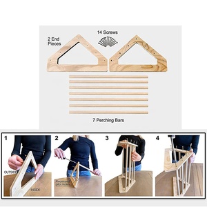 Barra de gimnasio de <span class=keywords><strong>jungla</strong></span> de madera resistente, juguetes, broches de gallinero, percha de pollito - Product Image 6
