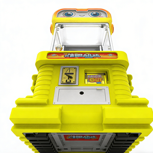 آلة ألعاب تعمل بالعملات المعدنية لسحب الهدايا، نموذج معدني وبلاستيكي، لعبة رافعة بحبل قابل للقطع، آلة بيع هدايا كبيرة لسحب الدمى، باللون الوردي - Product Image 5