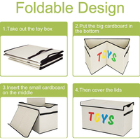 Grande Promotion Jouets Pliables Cube Poubelle de Rangement Vêtements Enfants Panier Jouet Organisateur de Stockage 1 Pack
