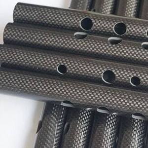 Tubos curvos de fibra de carbono 3K personalizables, con acabado cepillado en color sarga, para piezas de aeromodelismo, tubos huecos, bolsas y paraguas con técnicas de tejido - Product Image 5
