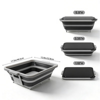 Panier de drainage en silicone rétractable et pliable, passoire multifonctionnelle pour le lavage des fruits et légumes