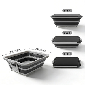 Panier de drainage en silicone rétractable et pliable, passoire multifonctionnelle pour le lavage des fruits et légumes - Product Image 2