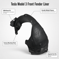 Protection anti-éclaboussures pour garde-boue avant droit OE 1081582-00-B pour Tesla Model 3 2017-2023 Remplacement direct