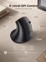 INPHIC X9 Pro Mouse Nirkabel Vertikal Ergonomis 12800 DPI Isi Ulang 2.4G Tipe-C  Mouse Klik untuk Terapi Carpal Tunnel Laptop MacPC