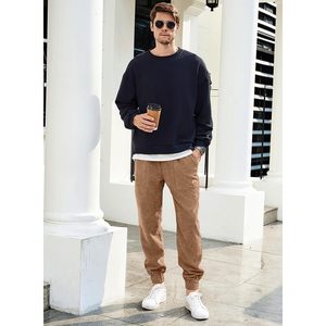 Pantalones Deportivos de Pana para Hombre FOXA, con Cordón, Cintura Elástica, Corte Holgado y Ajustado, con Bolsillos, para Uso Casual - Product Image 6