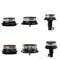Luz de Baliza LED R65 R10 Aprobada, 12-24V, 24 LED, Opciones de Color Ámbar, Azul, Rojo, Verde y Transparente, Montaje Magnético, Luces Estroboscópicas de Emergencia