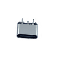 Produsen profesional USB Tipe C 24P perempuan 180 derajat SMT H = 5.65 konektor vertikal konektor
