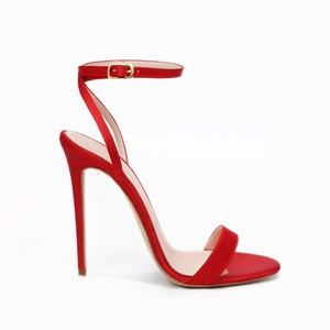 <span class=keywords><strong>Sandali</strong></span> da Donna in <span class=keywords><strong>Raso</strong></span> Estivi Autunnali Leggeri alla Moda <span class=keywords><strong>Neri</strong></span> con Punta Aperta Lacci alla Caviglia Tacco a Spillo 34-45 - Product Image 1