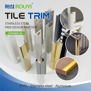 Foshan <span class=keywords><strong>Rongyi</strong></span>, personnalisation, garniture de carrelage en céramique décorative, garniture de carrelage mural en aluminium, bordure de carrelage - Product Image 4