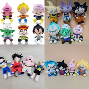 4 Peluches de guerrier anime de 8 pouces, monstres aux cheveux dorés et à la peau verte, poupées en peluche, pendentifs porte-clés pour machines à griffes, cadeaux en gros - Product Image 1