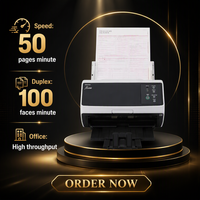 Scanner de documents recto-verso A4 Fujitsu Ricoh FI-8150, 50 ppm, 100 ipm, CIS 600 dpi, USB 3.2 pour bureau