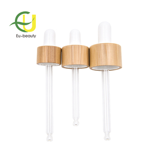 Bouteille en verre pour huile essentielle de qualité supérieure, 18 mm, 20 mm, 24 mm, avec <span class=keywords><strong>bouchon</strong></span> en bambou et compte-gouttes - Product Image 1