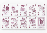 Jeu de Mahjong Américain en Acrylique Motif Floral Timbre Postal Vintage Oiseaux et Papillons pour Soirées Décontractées