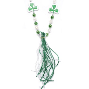 Collar de cuentas personalizado del Día de San Patricio de 36 pulgadas "Luck of the Irish", collar de trébol irlandés de trébol de la suerte, suministros para fiestas - Product Image 5