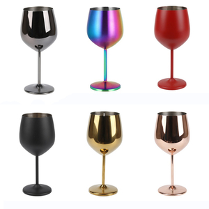 Copa de <span class=keywords><strong>Vino</strong></span> Tinto de Acero Inoxidable 18/8 de Pared Simple Irrompible de 18 oz, Color Oro Rosa, con Tallo, Copas de Gran Capacidad, Copas de Metal - Product Image 5