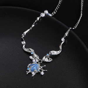 <span class=keywords><strong>Orecchini</strong></span> di lusso leggeri di personalità della moda S925 <span class=keywords><strong>orecchini</strong></span> in ottone con perno in argento Sterling collana con <span class=keywords><strong>orecchini</strong></span> di <span class=keywords><strong>perle</strong></span> di zirconi blu per le donne - Product Image 6