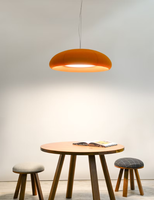 Suspension décorative en tissu LED personnalisée en forme de semi-dôme moderne pour espace de travail, restaurant, maison