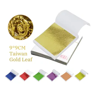 500pcs/bag very nice gold leaf 9*9cm gilding decoration manicures painting drawing imitation gold leaf sheets silver leaves