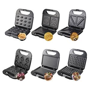 Macchina Automatica per Waffle con Rivestimento Antiaderente Rimovibile, 750W, 6-in-1 Piastra per Waffle, <span class=keywords><strong>Tostapane</strong></span> e <span class=keywords><strong>Grill</strong></span> - Product Image 1