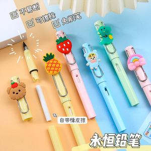 Bolígrafo 3D Kawaii, Lindo Regalo Creativo para Estudiantes, Marcadores de Dibujos Animados de Fresa, Piña y Dinosaurio con Borrador - Product Image 3