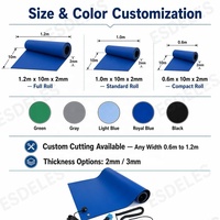Tapis de sol ESD antidérapant bleu marine personnalisé en usine, tapis de sol ESD pour ligne de production électronique, tapis en caoutchouc antistatique