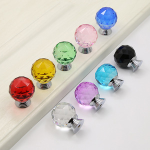 Crystal Rustic handle <b>Glass</b> ball Drawer cabinet <b>door</b> Round handle Cabinet Furniture hardware - Product Image 3